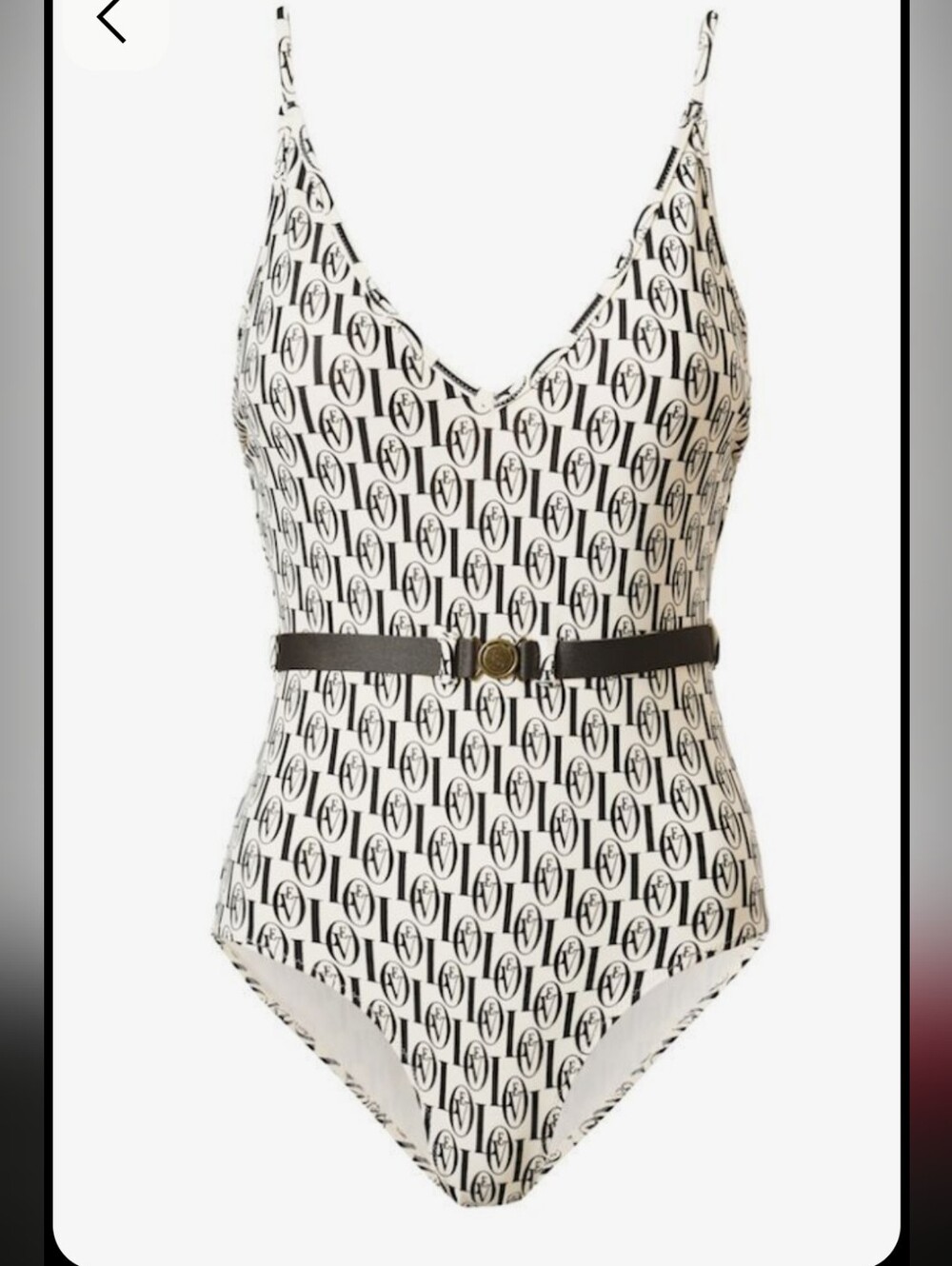 H&M x Love Stories Monogram Belted One Piece Swimsuit Size 6 - Picture 4 of 17